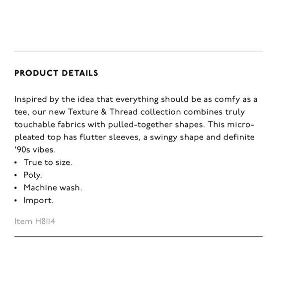 Madewell Texture and Thread Micropleat Top EUC - Picture 5 of 7